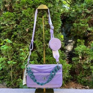 NWT - Kipling Kimmie Victoria Tang Convertible Crossbody Bag in VT Ice lavender